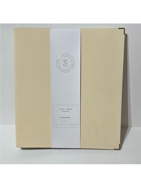 Sugar Paper Cream 3 Ring Binder with Divider Tabs